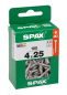 Preview: SPAX Universalschraube, 4 x 25 mm, 100 Stück, Vollgewinde, Senkkopf, T-STAR plus T20, 4CUT, WIROX, 4191010400252